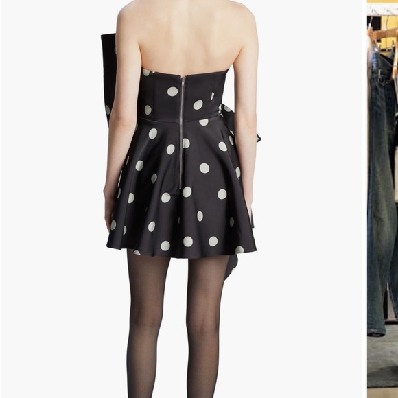Bardot Elegant Black Polka Dot Party Dress, Size 12 - Picture 2 of 11